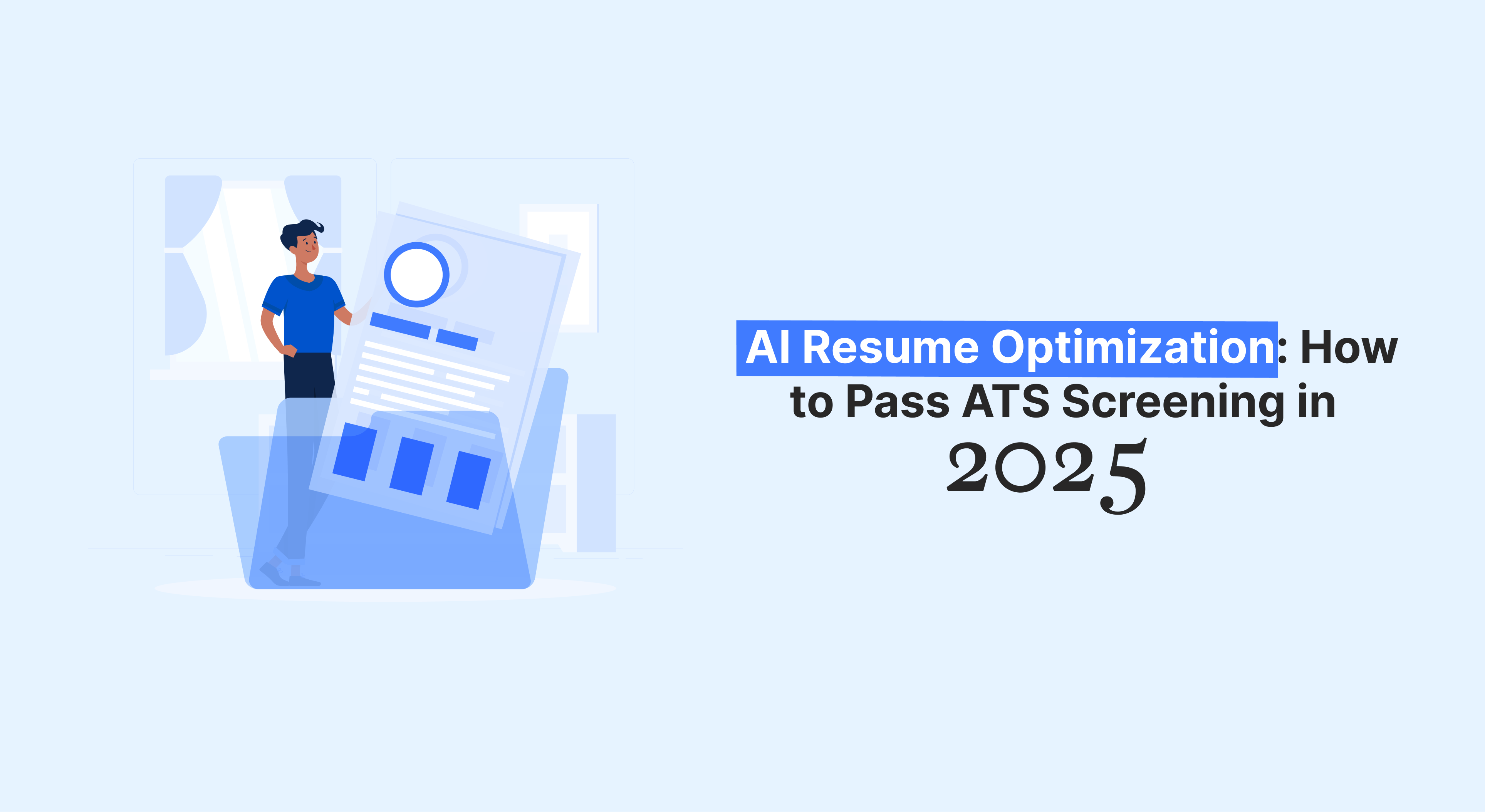 Person holding a resume to illustrate AI resume optimization tips for passing ATS screening in the 2025 job market.