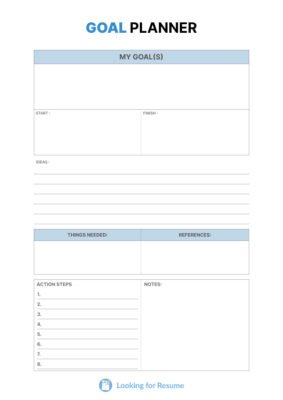 Free Goal Planner PDF | Editable & Printable Template – LFR