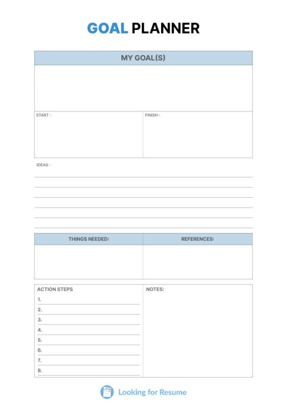 Free Goal Planner PDF | Editable & Printable Template – LFR