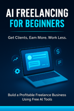AI Freelancing for Beginners ebook cover—free guide to building a profitable freelance business using free AI tools, no experience needed