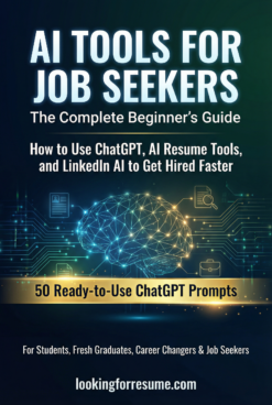 AI Tools for Job Seekers ebook cover showing guide to using ChatGPT and AI resume tools to get hired faster