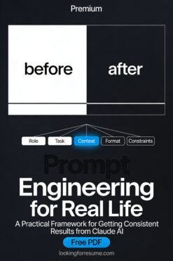 Prompt Engineering for Real Life — Free Practical Guide PDF from lookingforresume.com